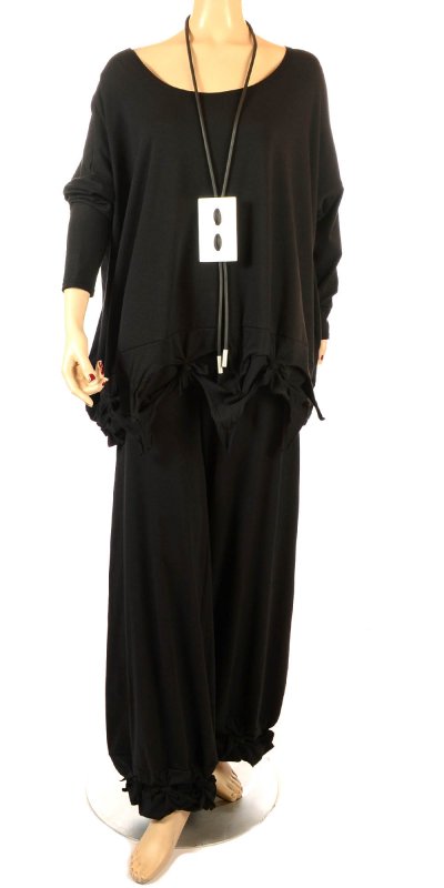 Black Knot Hem Top & Trousers