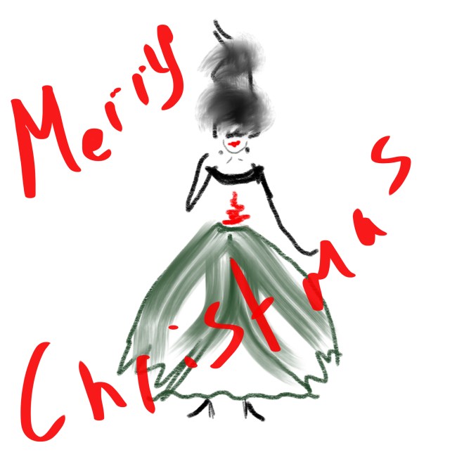 Xmas Card 2013 Green Dress