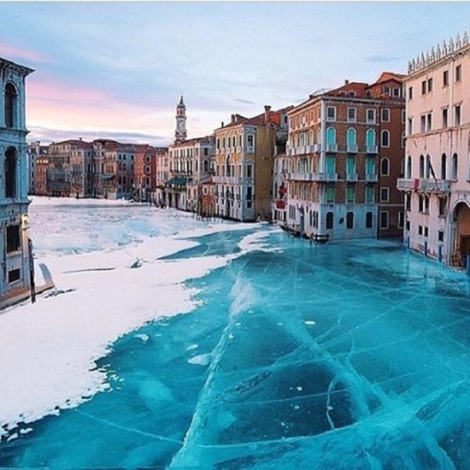 Frozen Grand Canal, Venice ON AnOther