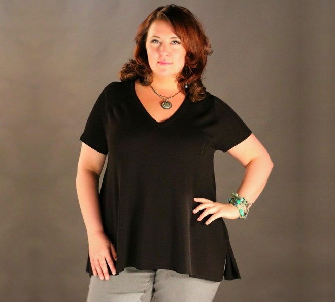 Cushib black drape sweater