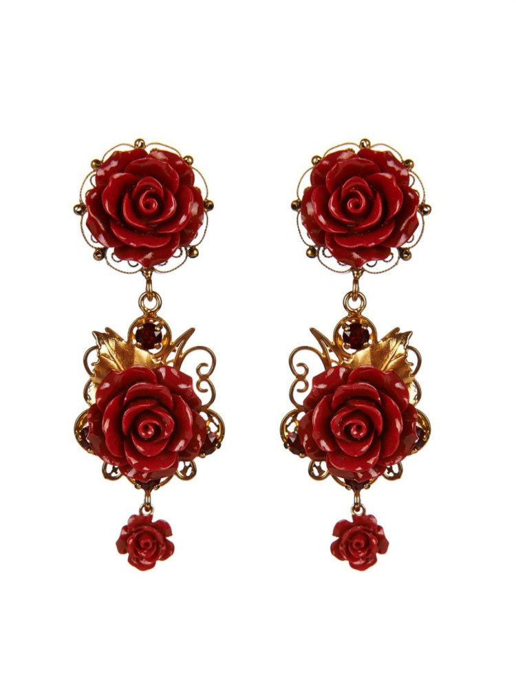 Dolce & Gabbana's rose-adorned earrings  from Matches Fashion