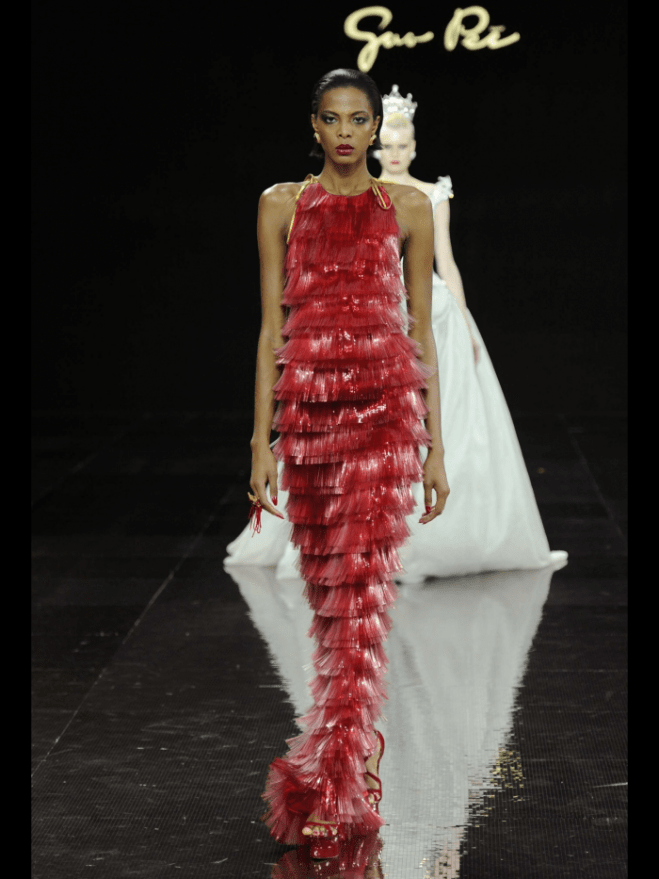Guo Pei Haute Couture Fall 2016, photo courtesy Vogue Runway app