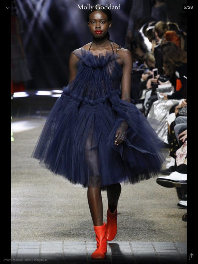 LFW: Molly Goddard, RTW S/S 2017, image courtesy of Vogue Runway