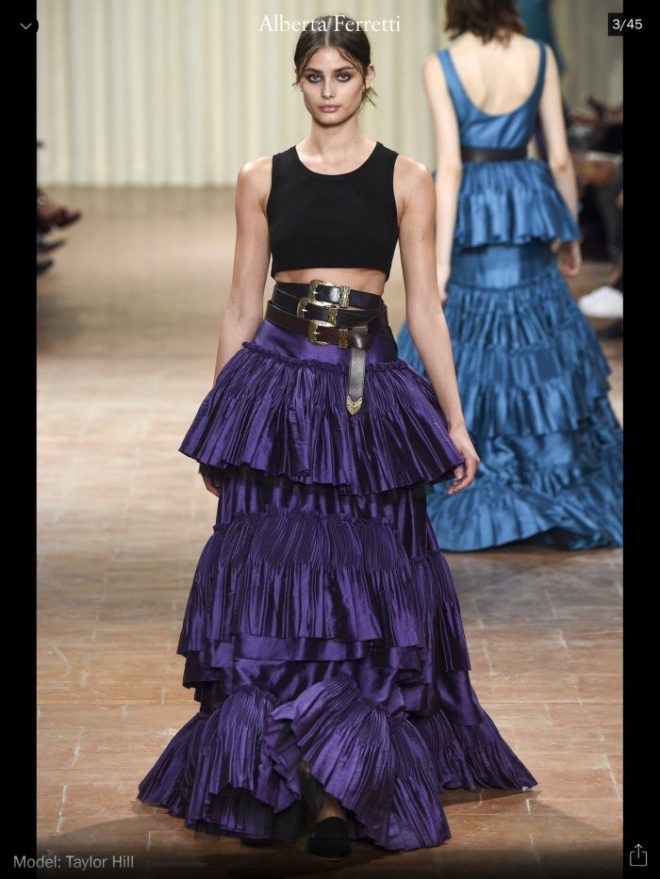 MFW: Alberta Ferretti, RTW S/S 2017, image courtesy of Vogue Runway