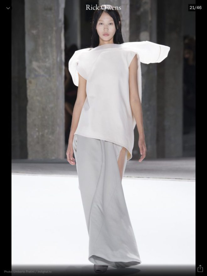 PFW: Rick Owens RTW S/S 2017, image courtesy of Vogue Runway