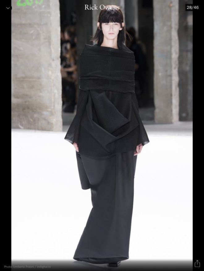 PFW: Rick Owens RTW S/S 2017, image courtesy of Vogue Runway