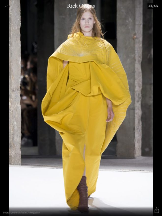 PFW: Rick Owens RTW S/S 2017, image courtesy of Vogue Runway