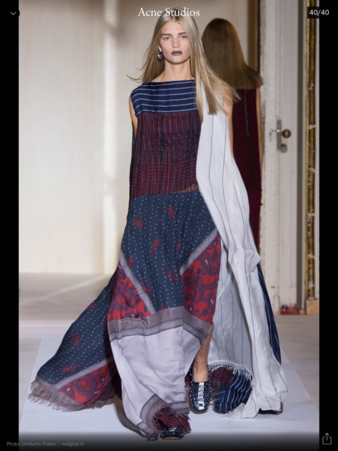 PFW: Acne Studios, RTW S/S 2017, image courtesy of Vogue Runway