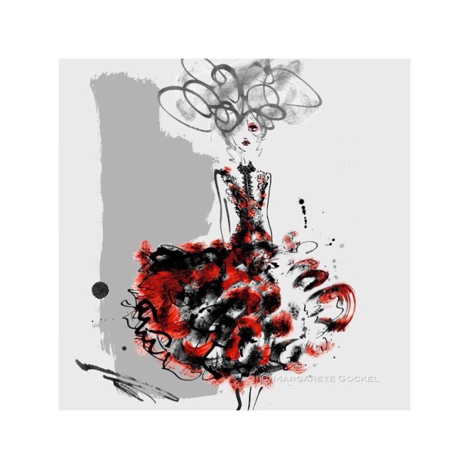 Alexander McQueen 1, an original illustration by © Margarete Gockel Illustration