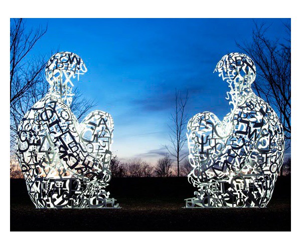 Spiegel I and II, from the Nomade series by Jaume Plensa