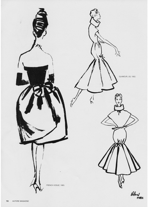 Balenciaga illustrated by Bernard Blossac, 1960