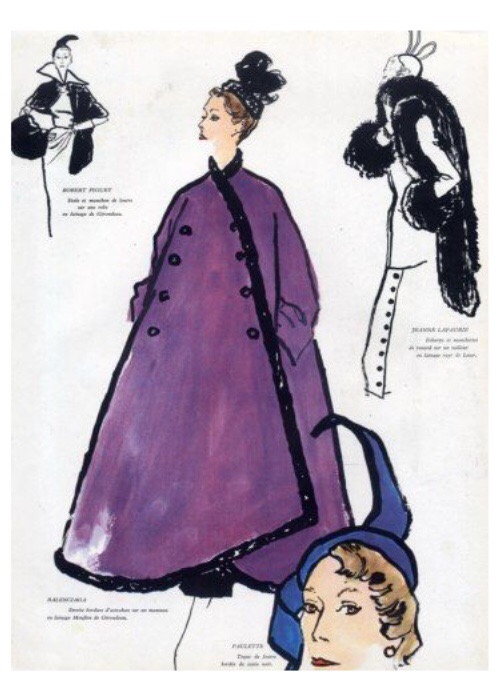 Balenciaga illustrated by Bernard Blossac, 1949