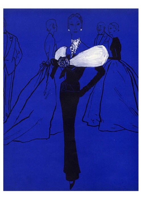 Balenciaga illustrated by Bernard Blossac, 1953