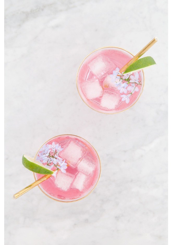 Violet Gin and Tonic