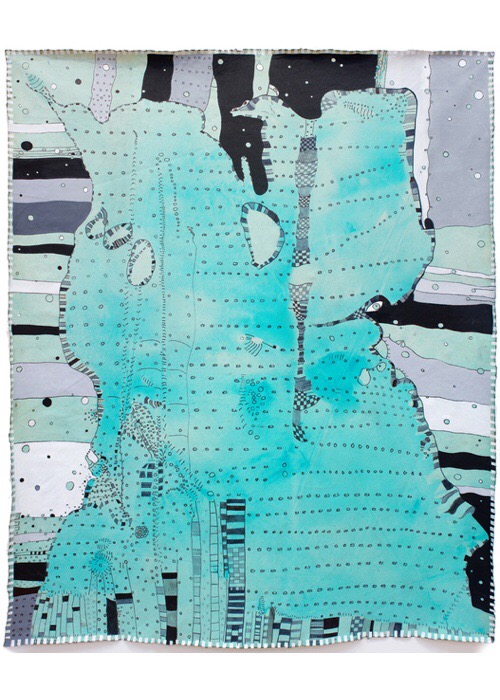 Huguette Caland, Rossinante Under Cover XI, 2011. Source: Jane Lombard Gallery.