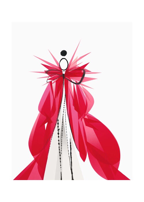 Illustrator Tobie Giddio: One illustration from a series named McQueen Tribute Image source: www.tobiegiddio.com