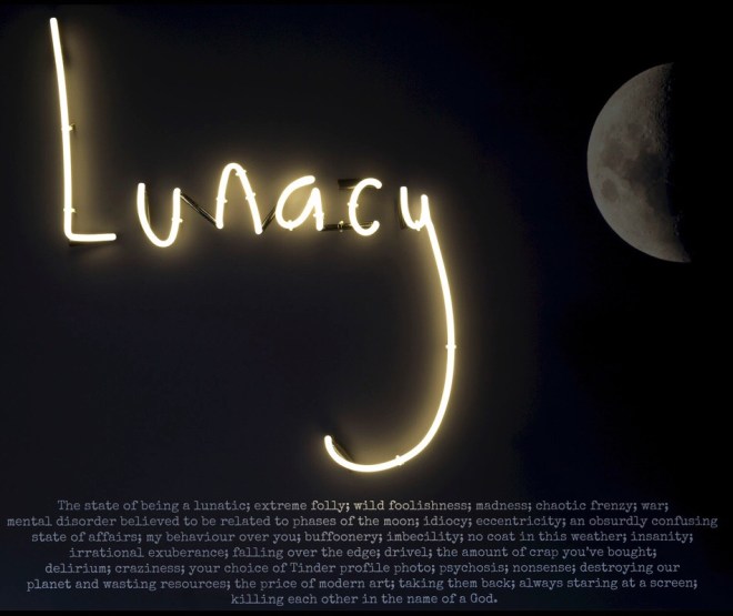 Lunacy Artist: Rebecca Mason Image Source: rebeccamasonneon.com Artwork Copyright 2013-2017 Rebecca Mason