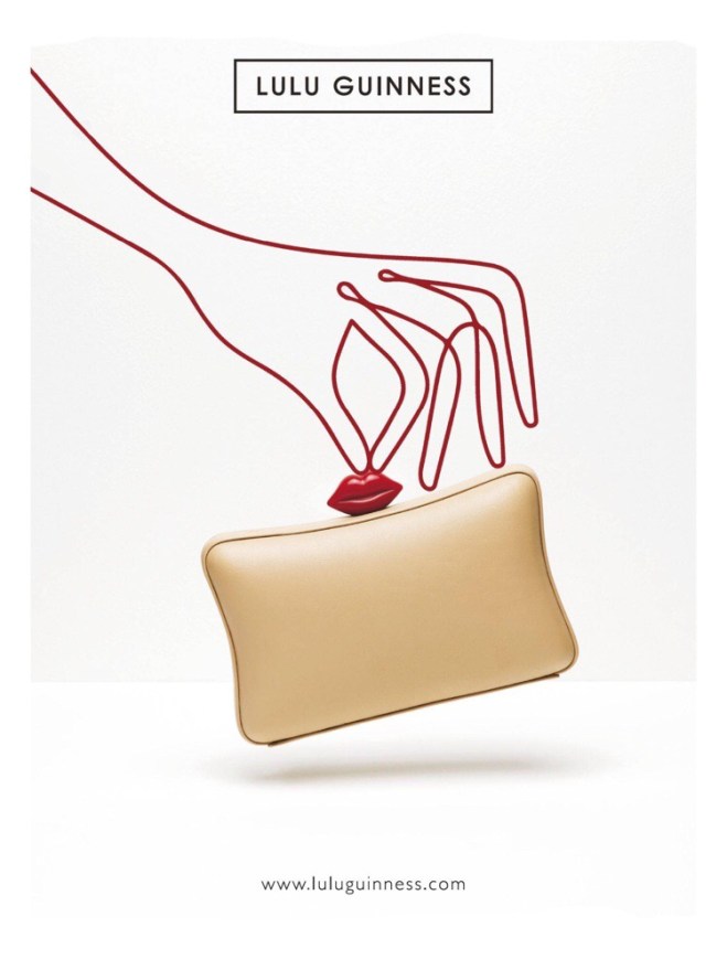 Lulu Guinness: Latte Smooth Leather Lavinia Clutch, £245.00