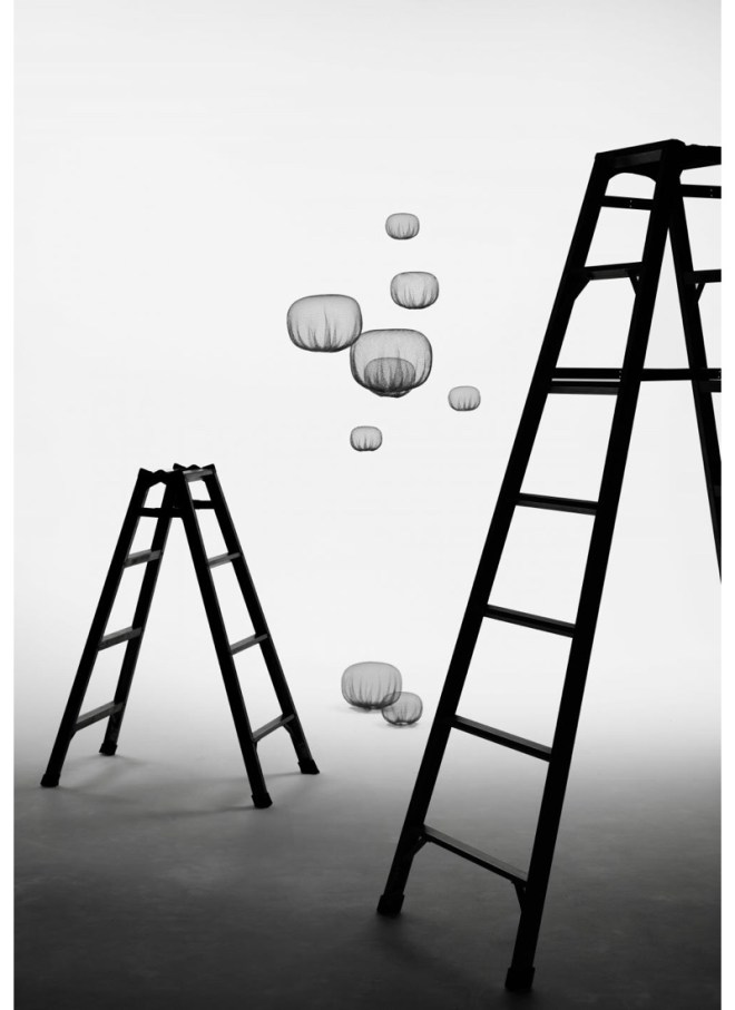 NENDO: FARMING NET LAMPS AND HANGING OBJECTS, 2011, POLYPROPYLENE