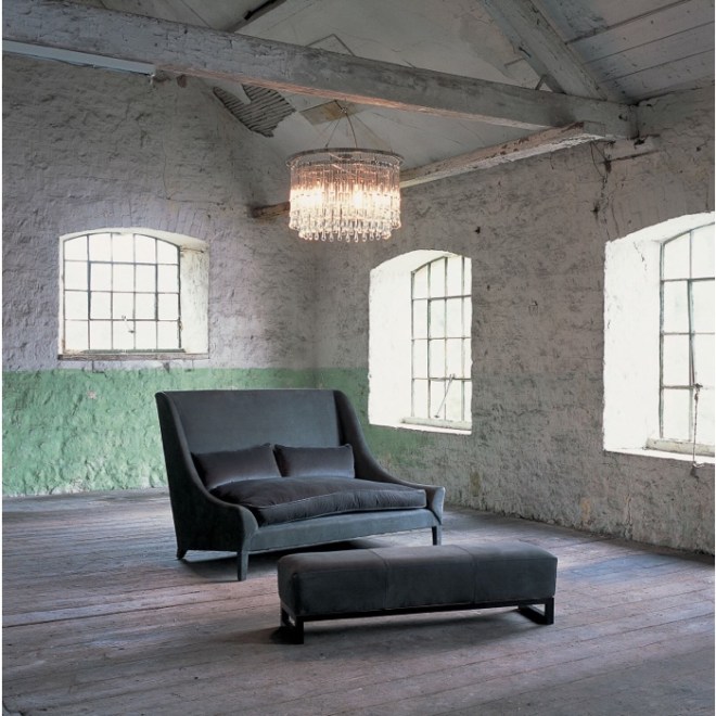 Ochre Snooze Small Sofa & Ottoman