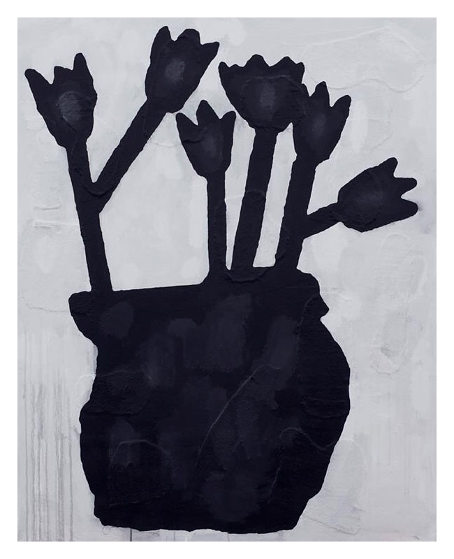 Donald Baechler: Black Flowers 2012