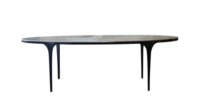 Ochre Oval Willow Table