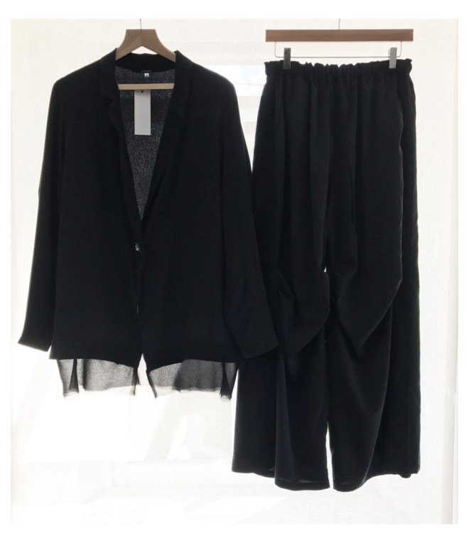 Nomad Atelier Silk Tuxedo Jacket & Cargo Pant Ensemble