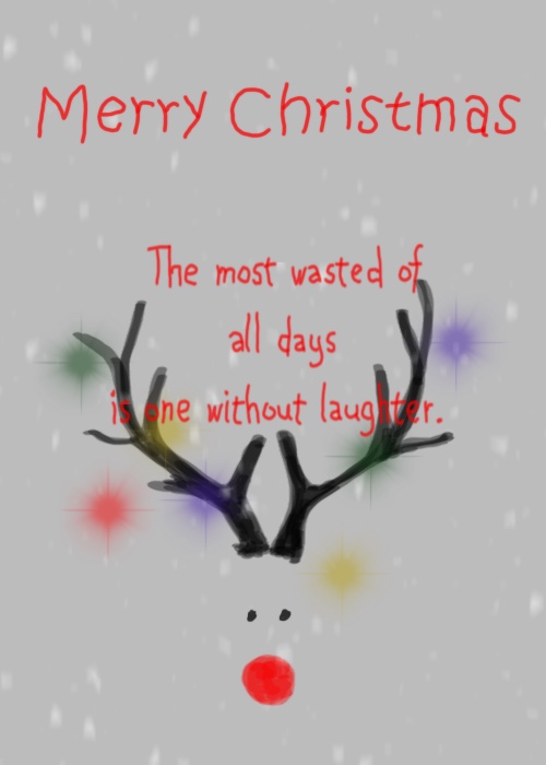 Elle illustrates on Plus Black blog: Merry Christmas 2017. Quote: Nicolas Chamfort.