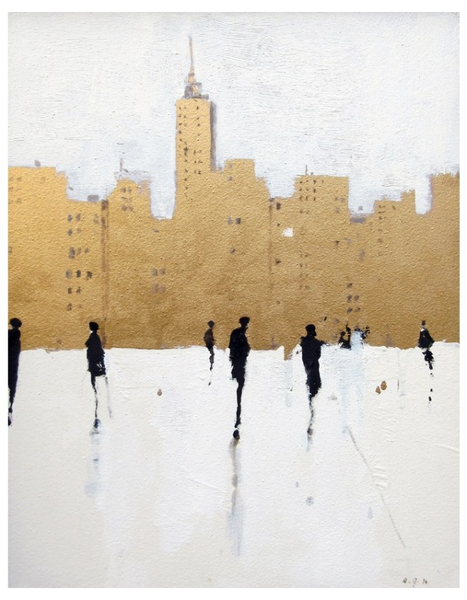 Geoffrey Johnson, Study Gold and Black. Image rights: Principle Gallery.