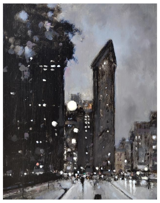 Geoffrey Johnson, Flatiron Evening. Image rights: Principle Gallery.