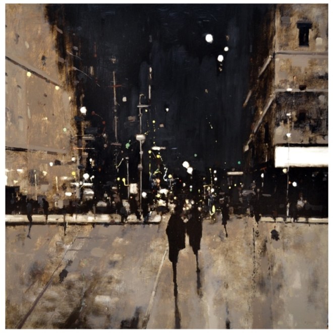 Geoffrey Johnson, City Night Crossing II. Image rights: Principle Gallery.