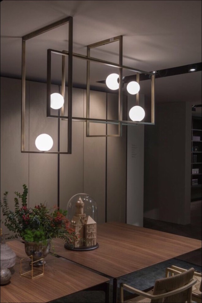 Venice M: Mondrian Glass Ceiling Light