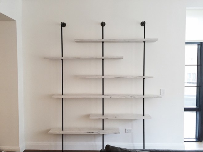 Hover Shelving Unit - Whitewashed - by Coil + Drift. Image courtesy: Coil + Drift