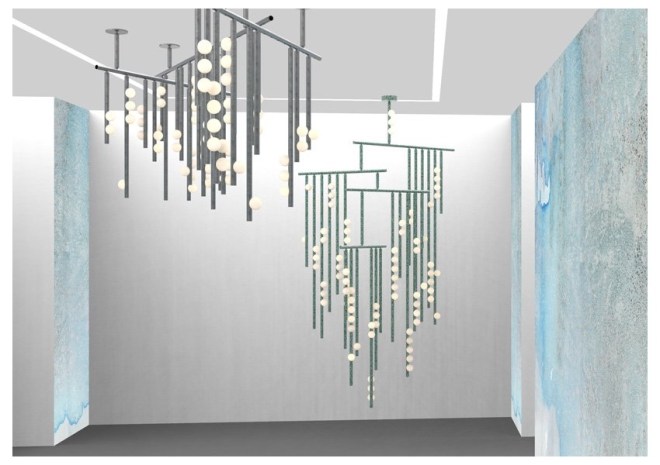 Lindsey Adelman’s Drop Lighting, 2018. Photography by Lauren Coleman.