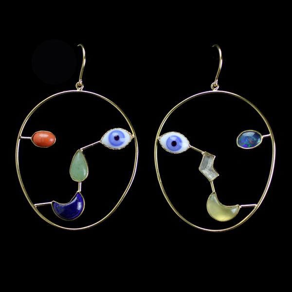 Grainne Morton: Face Earrings