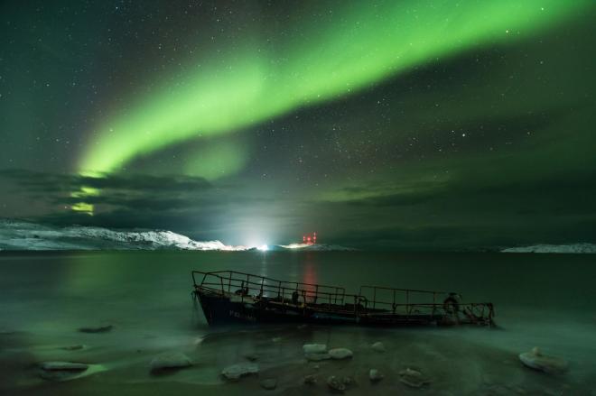 Aurora Borealis seen above the Barents Sea off the coast of Russia MICHAEL ZAV'YALOV/ROYAL OBSERVATORY INSIGHT INVESTMENT ASTRONOMY PHOTOGRAPHER OF THE YEAR
